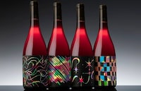 Rainbow Doodle Wine Labels Image 2