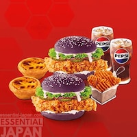 Purple Bun Chicken Burgers Image 3