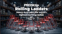 Ultra-Compact Aluminum Rolling Ladders Image 1