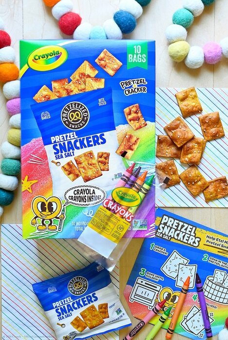 Crayon-Paired Pretzel Snacks