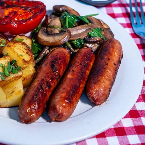 Plant-Based Beef-Style Sausages