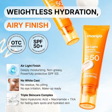 Lightweight Moisturizing Sunscreen Creams