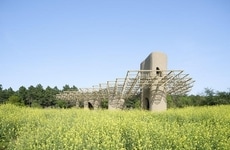 Cave-Like Wetland Discovery Pavilions
