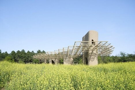 Cave-Like Wetland Discovery Pavilions