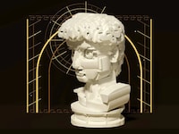 Artful Brick Sculpture Busts Image 2