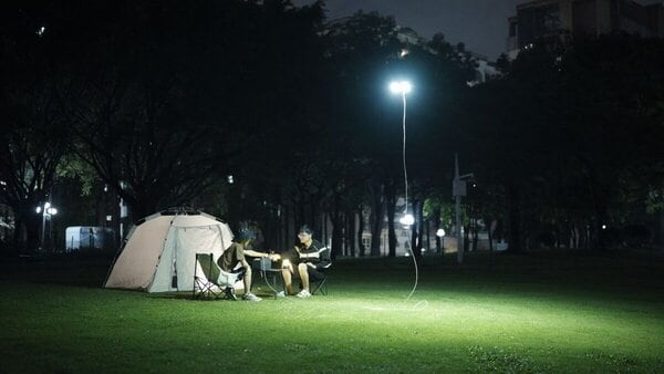 Hovering Campsite Drone Lights