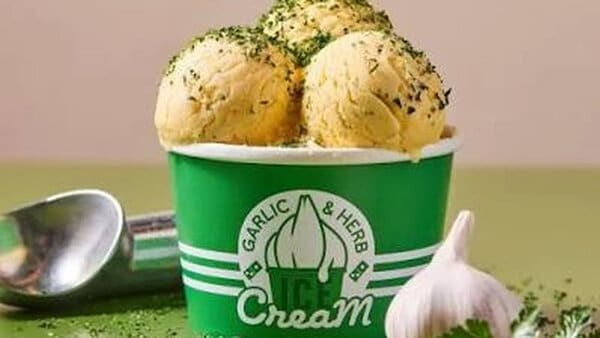 Garlicky Herb Ice Creams