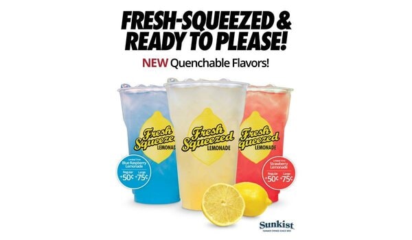 Fresh Blue Raspberry Lemonades