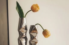Chrome Steel Vases