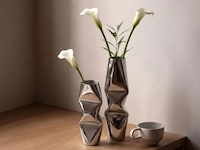 Chrome Steel Vases Image 2