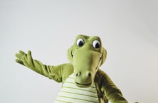Footwear-Branded Anthropomorphic Crocodile Mascots