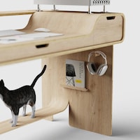 Split-Level Plywood Desks Image 3
