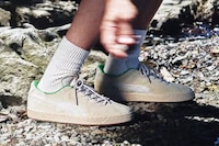 Split-Toe Suede Sneakers Image 1