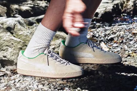 Split-Toe Suede Sneakers