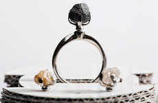 Rough Cut Diamond Rings