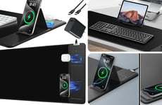 Dual Qi Charging Desk Mats
