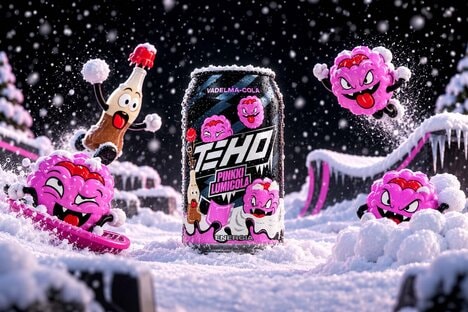 Seasonal Raspberry Cola Energy Drinks