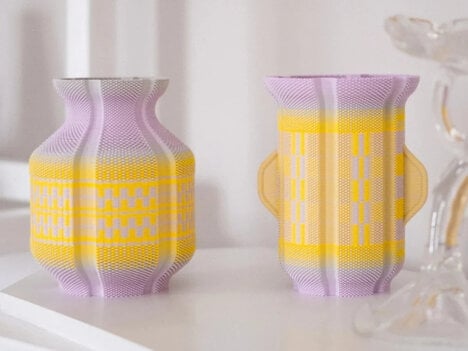Layered Filament Woven Vases