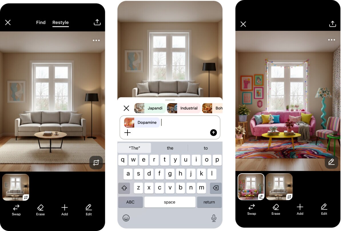 AI Room Restyling Features Pinterest Restyle Uses AI To Transform Room 