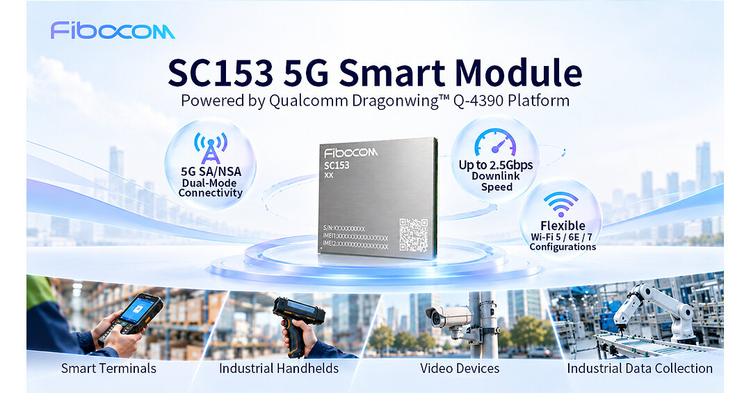 Fibocom unveils SC153 5G smart module with up to 2.5 Gbps speed