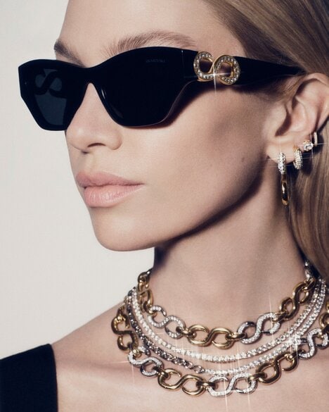 Sculptural Temple Sunglasses