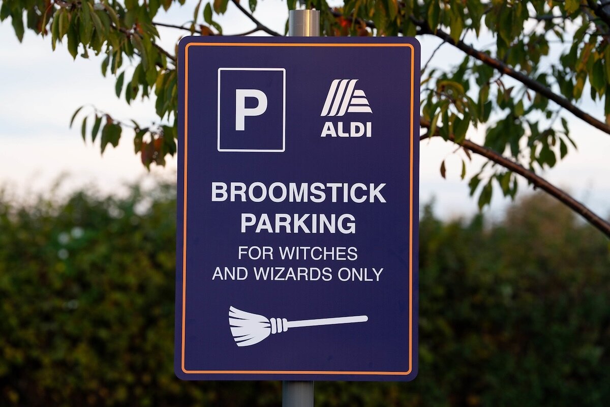 Broomstick Parking Bays: Aldi Builds a Broom Rack at Its York Store ...