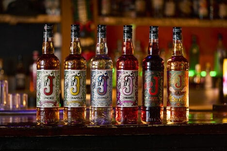 Longer-Neck Rum Bottles