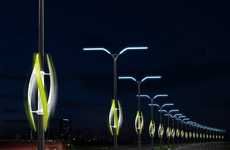 Wind-Powered Highway Lamps