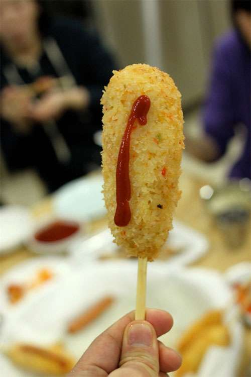 Rice-Battered Wieners