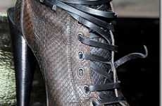 Strap-Happy Snakeskin Stilettos