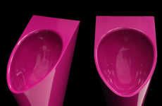 Waterless Pink Urinals