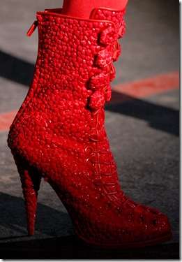 Bumpy Red Booties