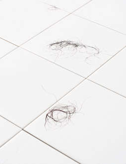 Gross Bathroom Decorating With Fallen Hair Tile Designs