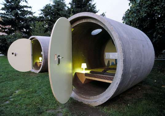 Hotel Made from Repurposed Concrete