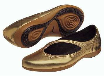 Sporty Gold Ballerinas