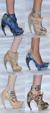 Printed Satin Booties Image 2