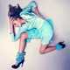 Blue Contortionist Fashion Image 3