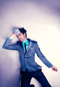 Blue Contortionist Fashion Image 6