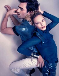 Blue Contortionist Fashion Image 7