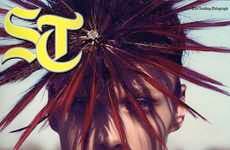 Feathery Faced Headpieces