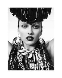 Feathery Faced Headpieces Image 4