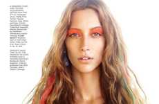 Rainbow-Streaked Hair