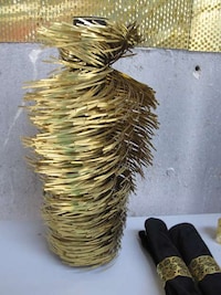 Brassy Hurricane Vases Image 3