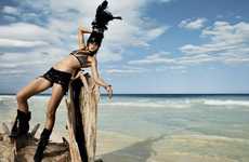 Black-Inked Beachwear