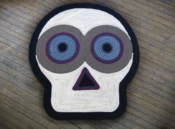 Knitted Skull Rugs