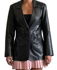 Amber-Embedded Leather Jackets Image 2