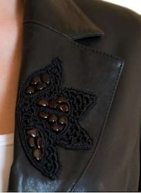 Amber-Embedded Leather Jackets Image 7