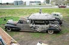 Wooden Funeral Cadillacs