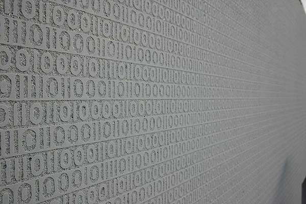 Graphic Concrete Wall Treatment