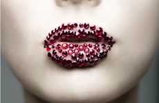 Bejewelled Crimson Lips